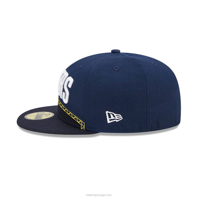 FFTN880 New Era Boné Indiana Pacers Authentics City Edition azul escuro 59fifty