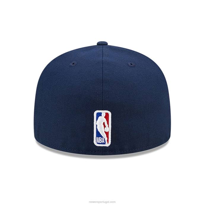 FFTN880 New Era Boné Indiana Pacers Authentics City Edition azul escuro 59fifty
