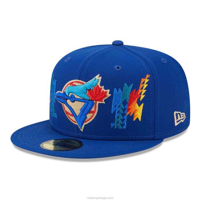FFTN881 New Era toronto blue jays boné justo Southwestern blue 59fifty