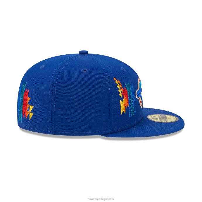 FFTN881 New Era toronto blue jays boné justo Southwestern blue 59fifty
