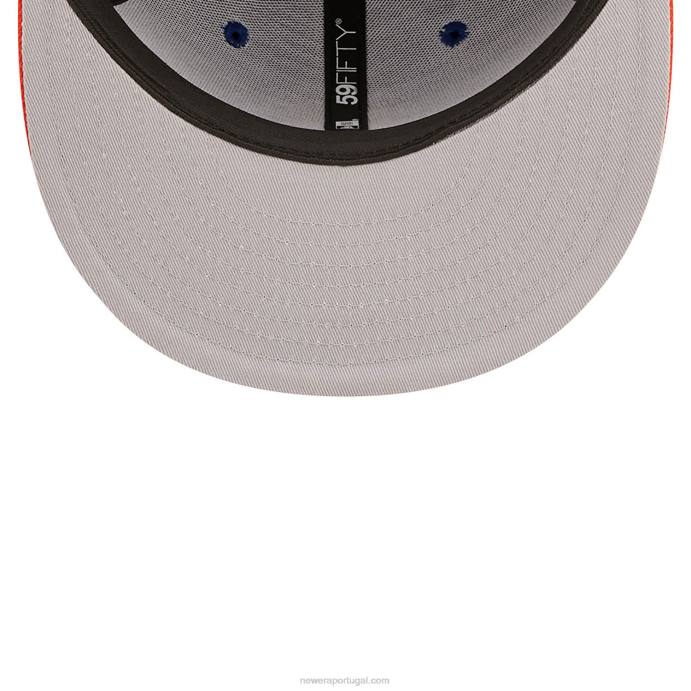 FFTN883 New Era New York Mets Ne Letterman Blue Boné 59 Fifty