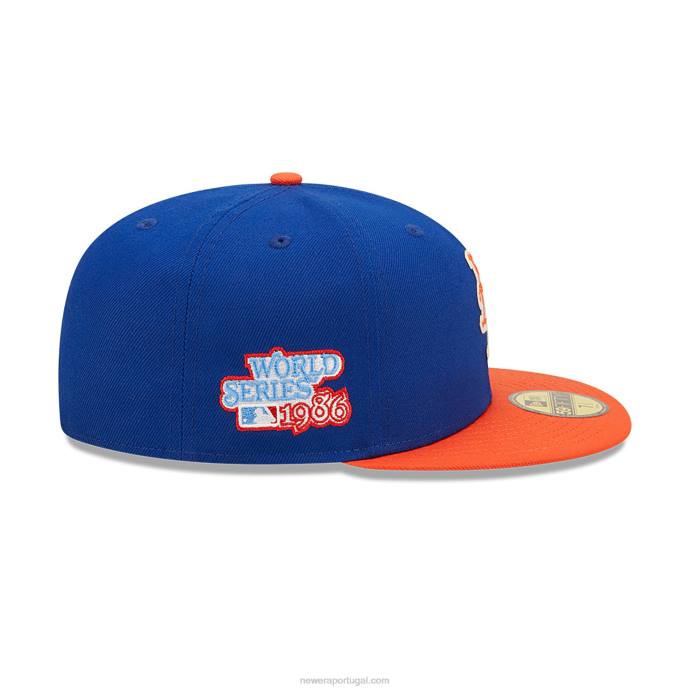 FFTN883 New Era New York Mets Ne Letterman Blue Boné 59 Fifty
