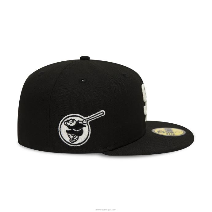 FFTN888 New Era san diego padres brilha no escuro boné preto 59fifty