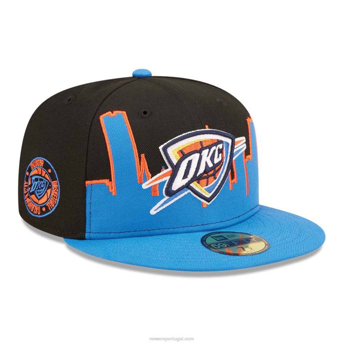 FFTN889 New Era boné oklahoma city thunder nba tip off 2022 preto 59fifty