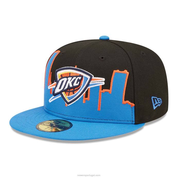 FFTN889 New Era boné oklahoma city thunder nba tip off 2022 preto 59fifty