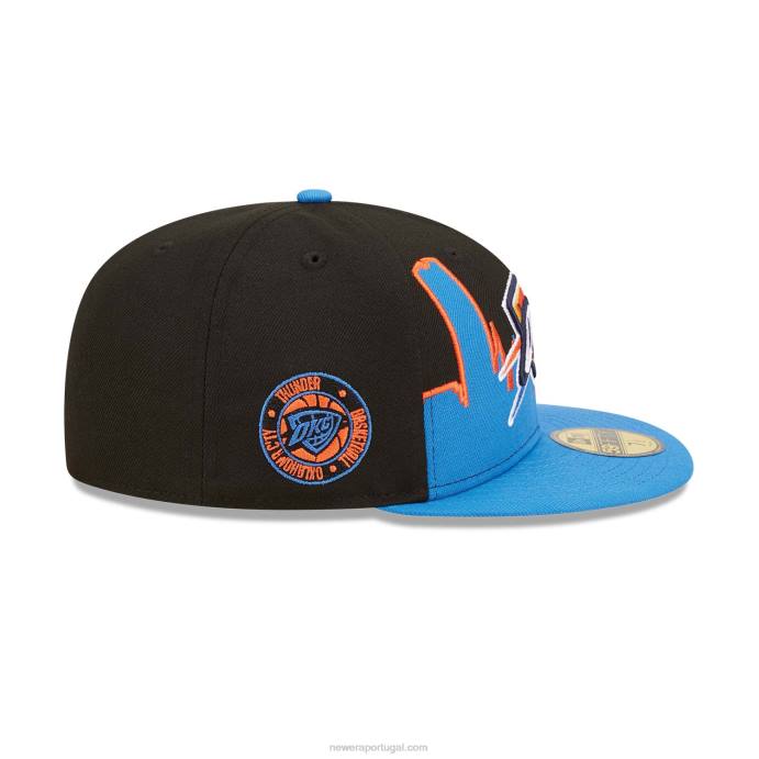 FFTN889 New Era boné oklahoma city thunder nba tip off 2022 preto 59fifty