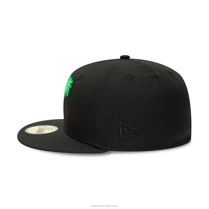 FFTN88 New Era boné justo la dodgers verde palmeira preto 59fifty