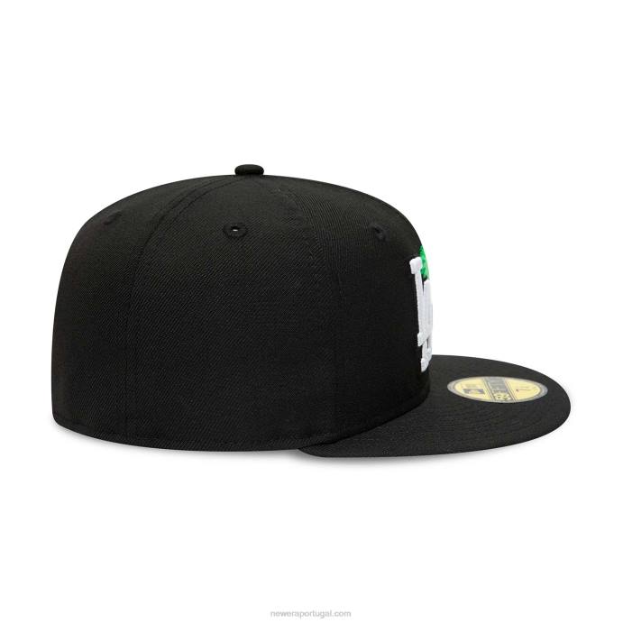 FFTN88 New Era boné justo la dodgers verde palmeira preto 59fifty