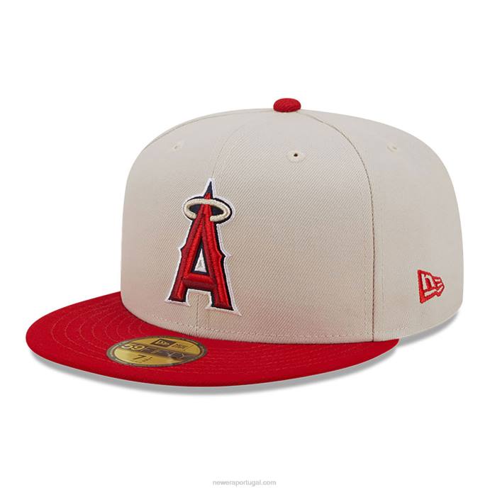 FFTN890 New Era boné justo 59fifty branco clássico la angeles fall