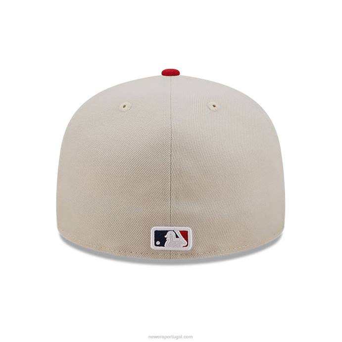 FFTN890 New Era boné justo 59fifty branco clássico la angeles fall