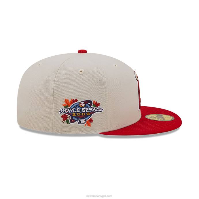 FFTN890 New Era boné justo 59fifty branco clássico la angeles fall