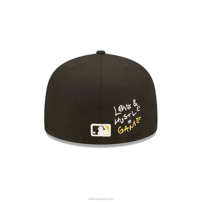 FFTN891 New Era boné justo pittsburgh pirates mlb team heart preto 59fifty