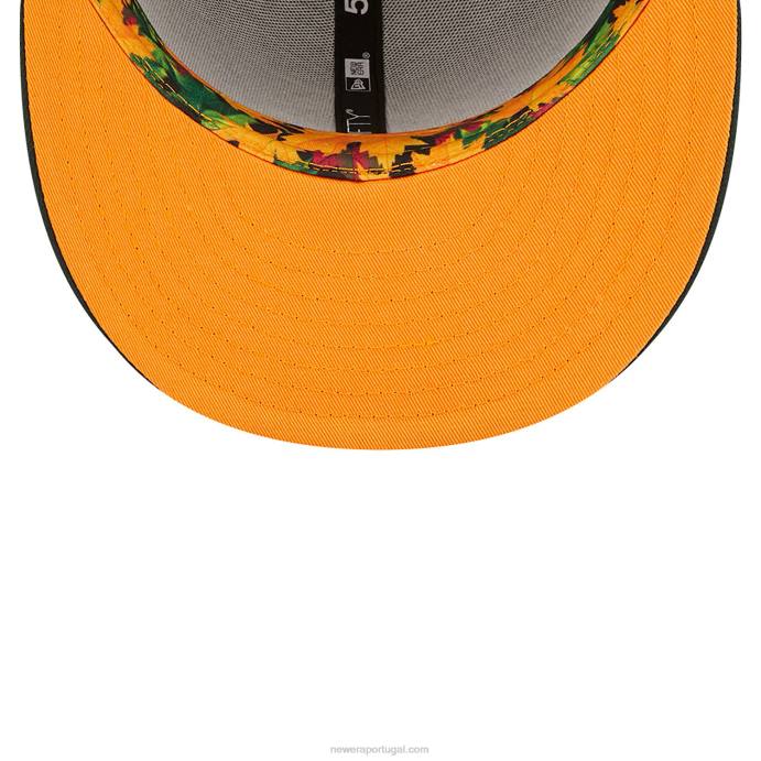 FFTN892 New Era tampa bay frondosa verde escuro 59fifty boné ajustado