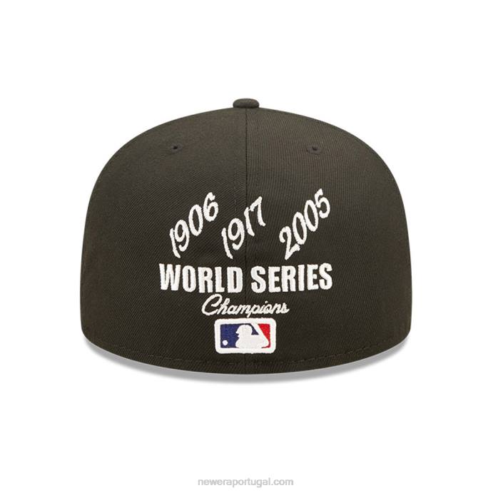 FFTN894 New Era boné chicago white sox mlb crown champs preto 59fifty