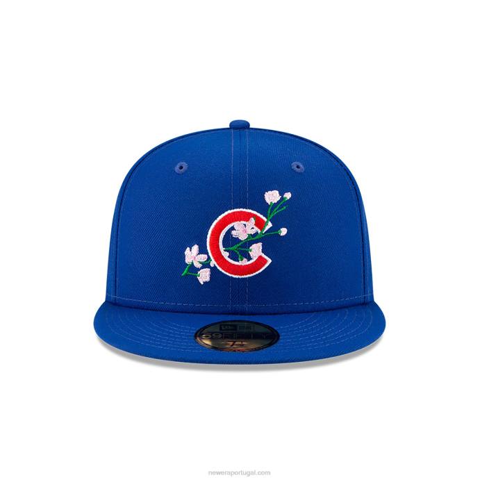 FFTN898 New Era chicago cubs boné lateral bloom blue 59fifty