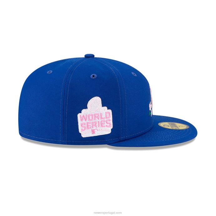 FFTN898 New Era chicago cubs boné lateral bloom blue 59fifty