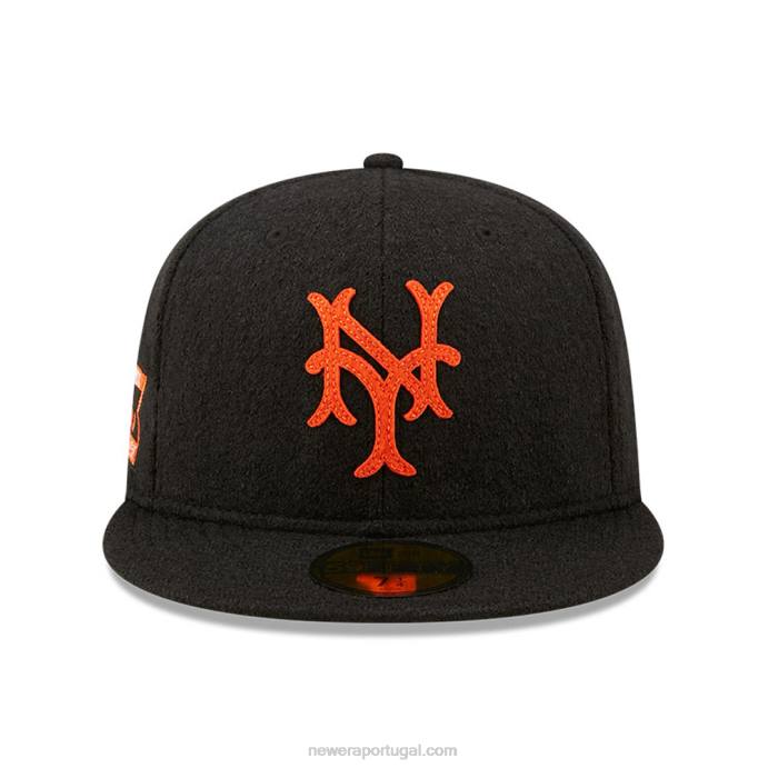 FFTN902 New Era gorro justo de lã preto 59fifty do New York Giants