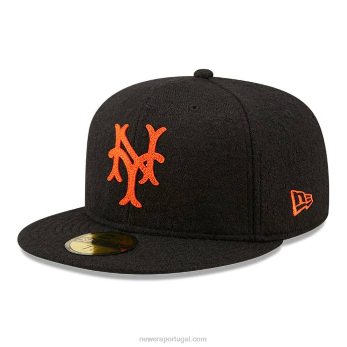 FFTN902 New Era gorro justo de lã preto 59fifty do New York Giants