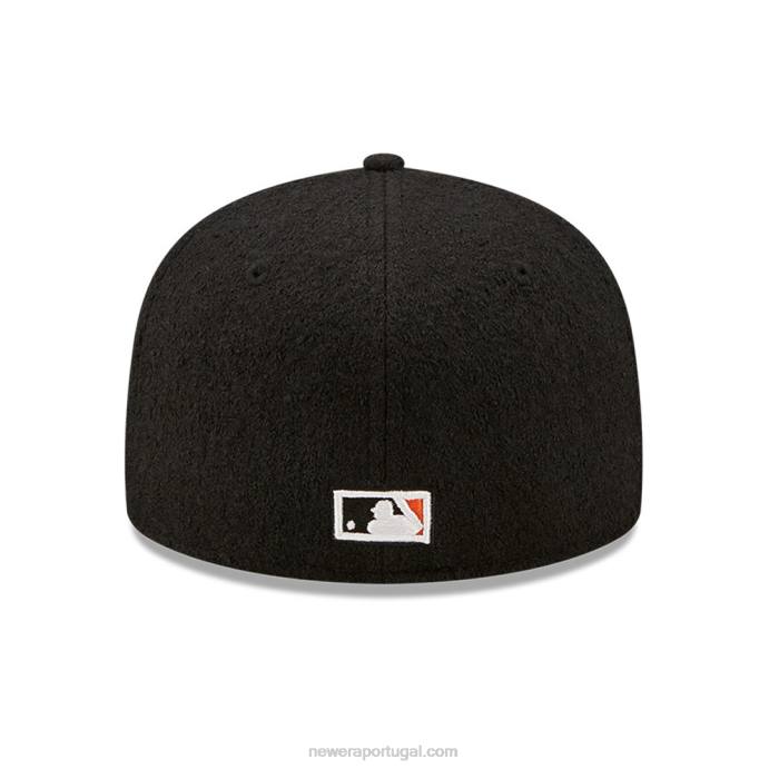 FFTN902 New Era gorro justo de lã preto 59fifty do New York Giants