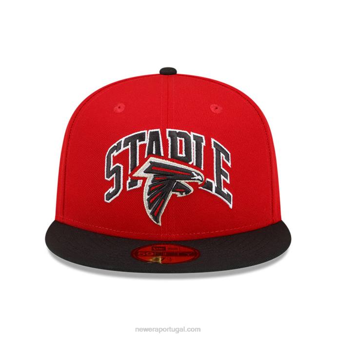 FFTN903 New Era boné ajustado atlanta falcons x grampo vermelho 59fifty