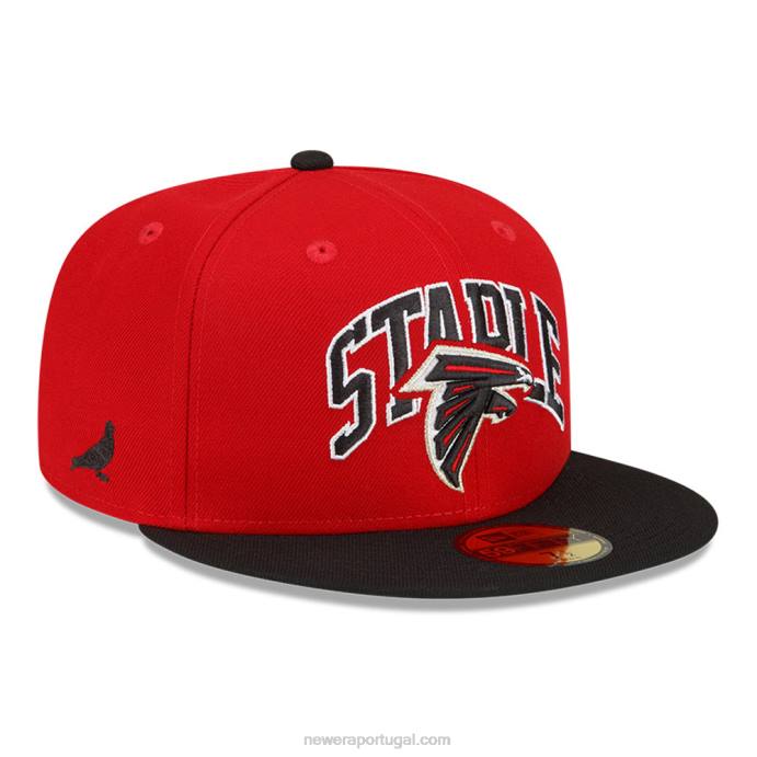 FFTN903 New Era boné ajustado atlanta falcons x grampo vermelho 59fifty