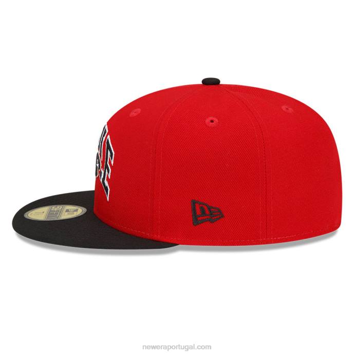 FFTN903 New Era boné ajustado atlanta falcons x grampo vermelho 59fifty