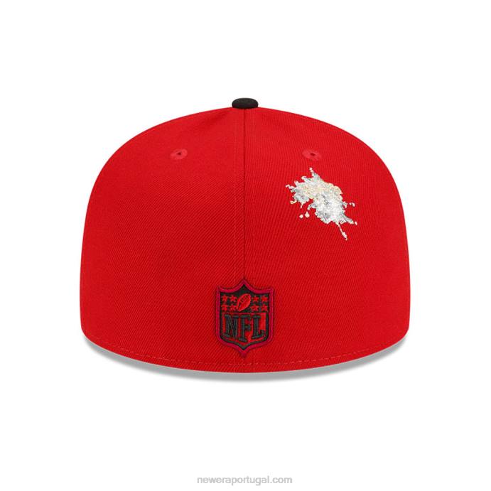FFTN903 New Era boné ajustado atlanta falcons x grampo vermelho 59fifty