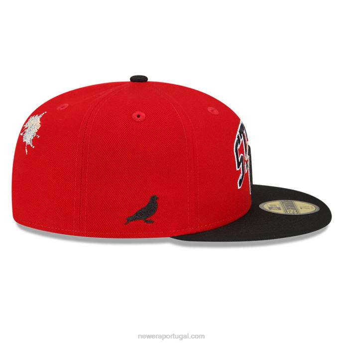 FFTN903 New Era boné ajustado atlanta falcons x grampo vermelho 59fifty