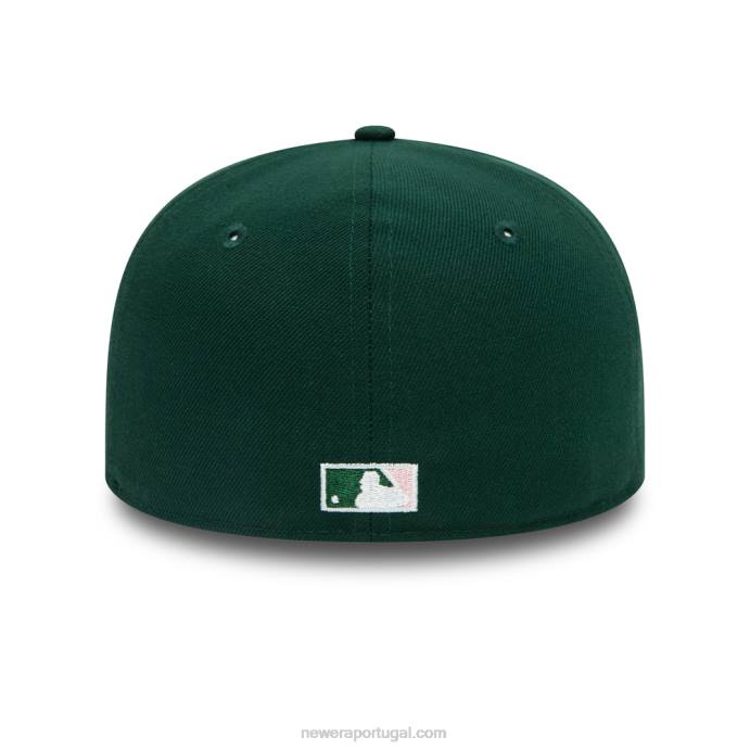 FFTN905 New Era boné verde 59fifty do new york yankees mlb world series