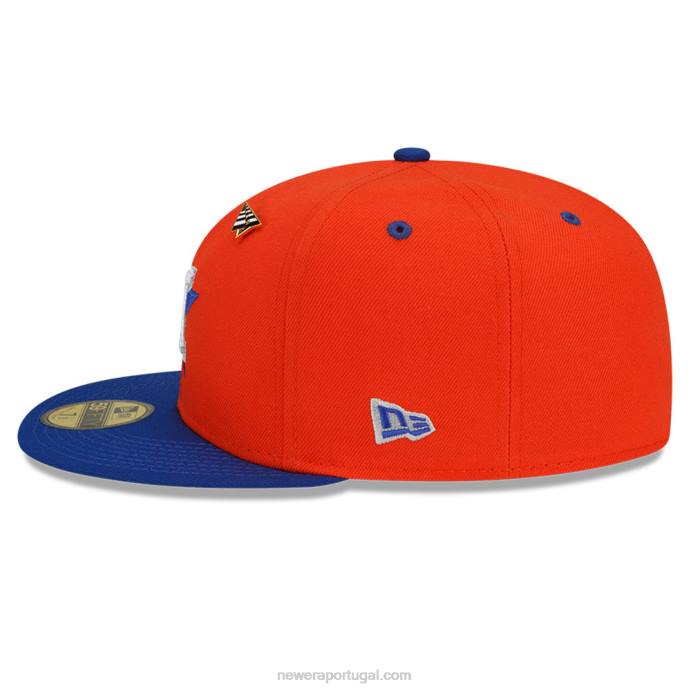 FFTN906 New Era houston astros mlb x paper planes laranja 59fifty boné ajustado