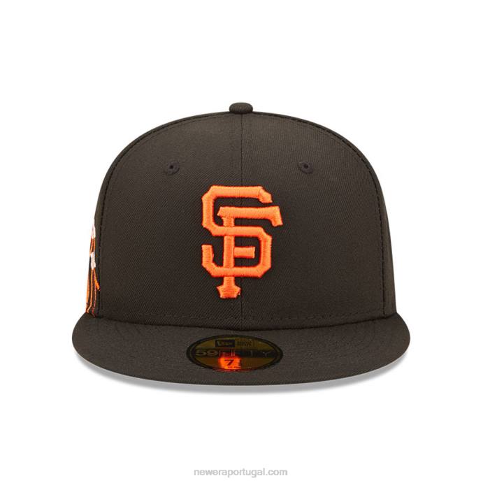 FFTN907 New Era Boné San Francisco Giants MLB Cloud Black 59 Fifty