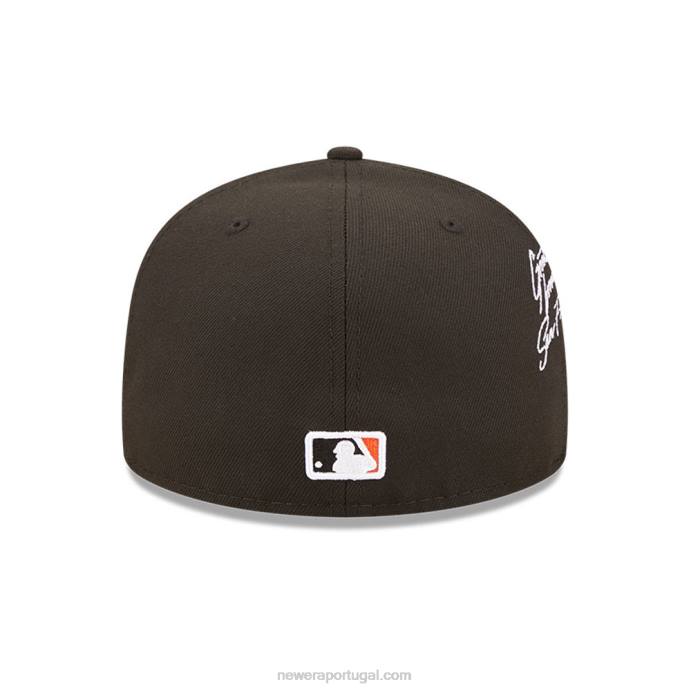 FFTN907 New Era Boné San Francisco Giants MLB Cloud Black 59 Fifty