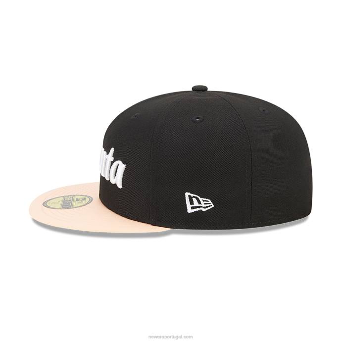 FFTN90 New Era boné ajustado atlanta hawks authentics city edition preto 59fifty