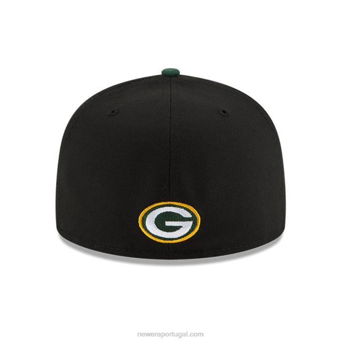 FFTN912 New Era Green Bay Packers nfl draft black 59fifty boné ajustado