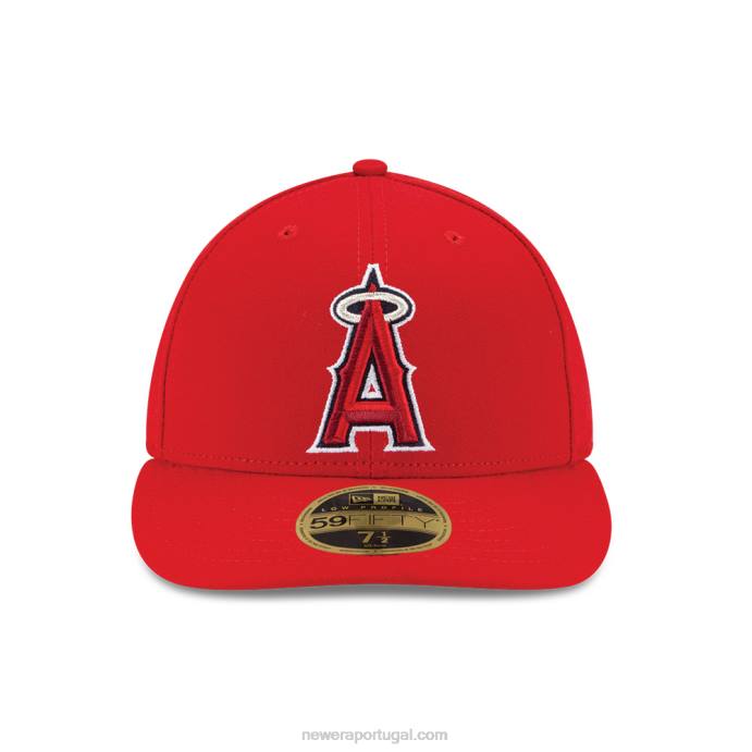 FFTN913 New Era Boné ajustado 59fifty vermelho da coleção Red Low Profile da La Angels