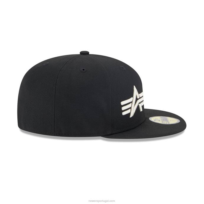 FFTN915 New Era boné la dodgers alpha Industries x mlb preto 59fifty
