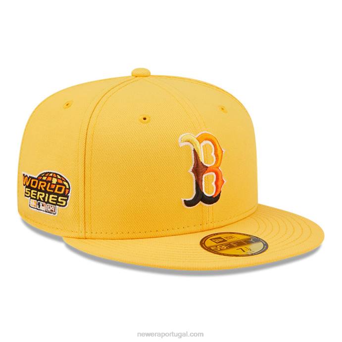 FFTN916 New Era Boné boston red sox mlb borboleta amarelo 59fifty