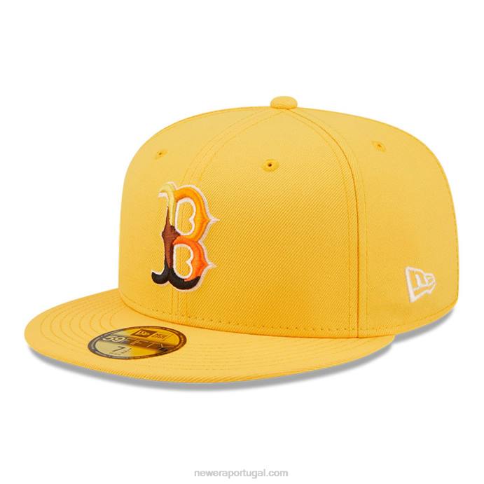 FFTN916 New Era Boné boston red sox mlb borboleta amarelo 59fifty