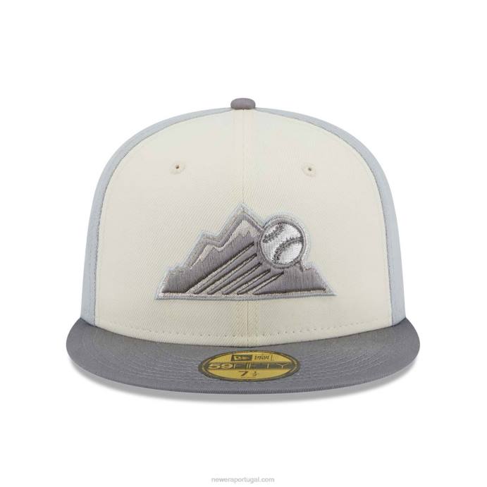 FFTN918 New Era boné de aniversário cinza colorado rockies 59fifty