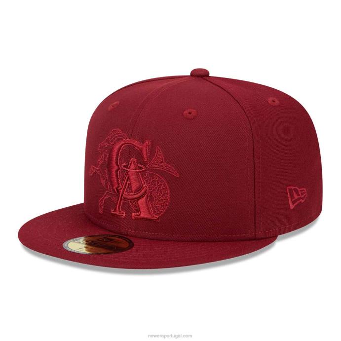 FFTN919 New Era Boné california angels zodiac red 59fifty ajustado