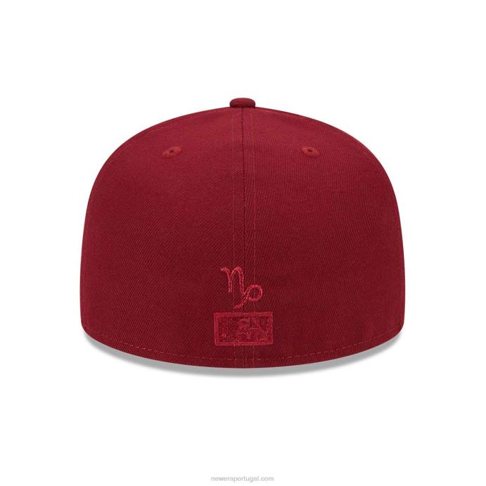 FFTN919 New Era Boné california angels zodiac red 59fifty ajustado