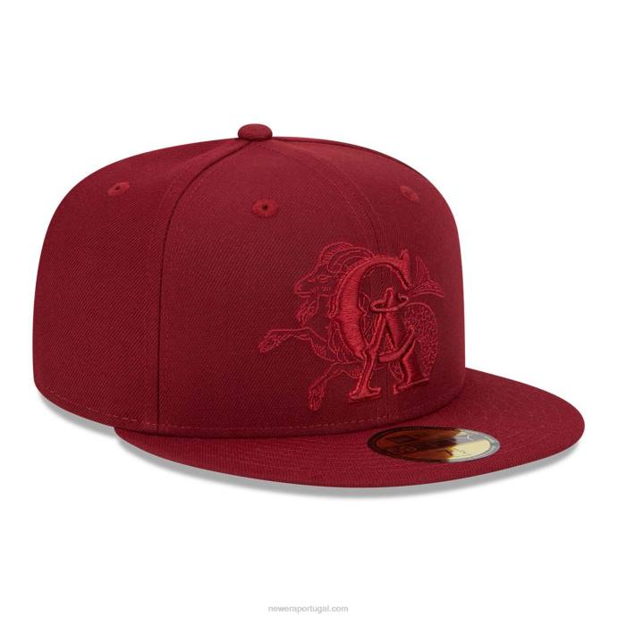 FFTN919 New Era Boné california angels zodiac red 59fifty ajustado