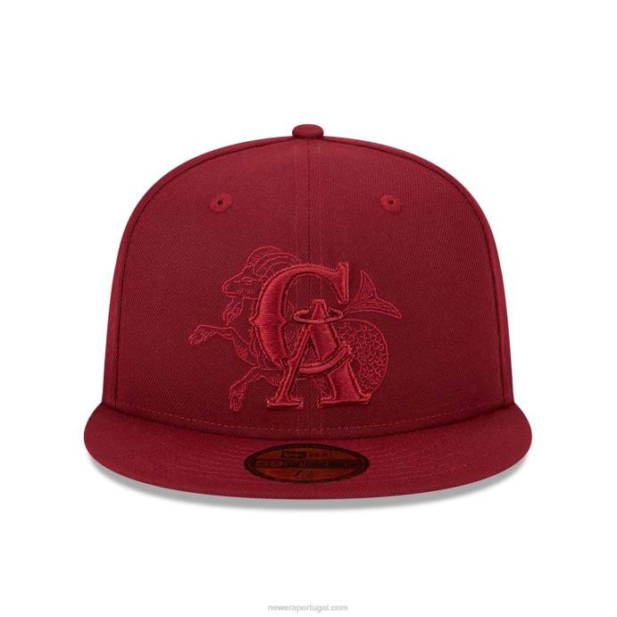 FFTN919 New Era Boné california angels zodiac red 59fifty ajustado