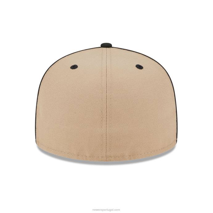 FFTN920 New Era boné pittsburgh crawfords negro league bege 59fifty