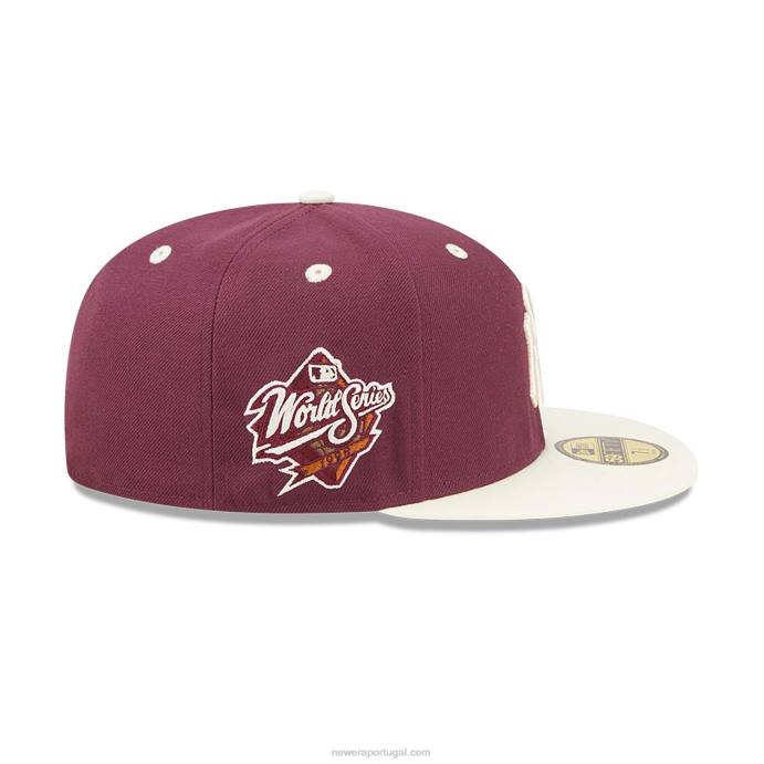 FFTN923 New Era New York Yankees MLB World Series Trail Mix Red Boné 59 Fifty