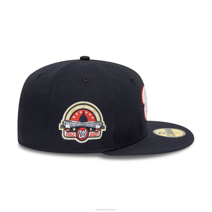 FFTN925 New Era Washington Nationals National League Stadium Navy 59Fifty Boné ajustado