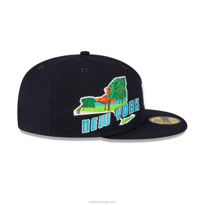 FFTN927 New Era Boné New York Yankees Stateview Navy 59Fifty