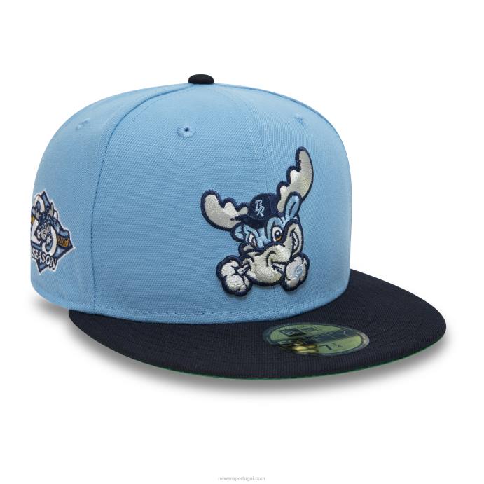 FFTN929 New Era Boné Wilmington Blue Rocks Milb Blue 59Fifty