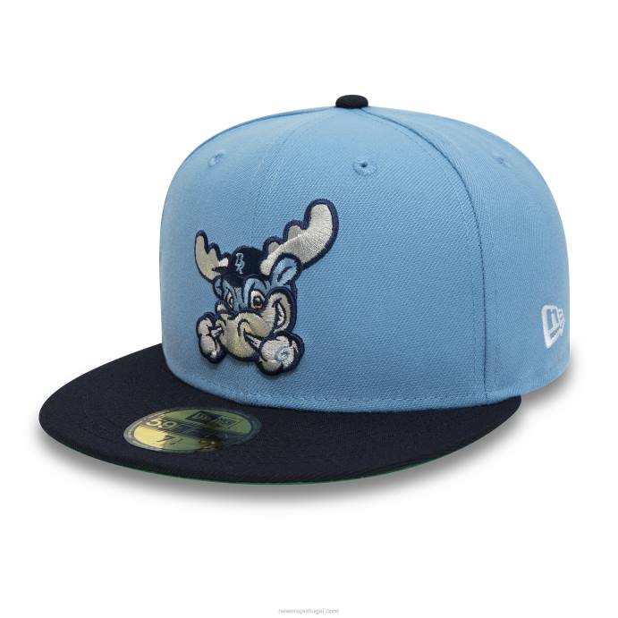 FFTN929 New Era Boné Wilmington Blue Rocks Milb Blue 59Fifty