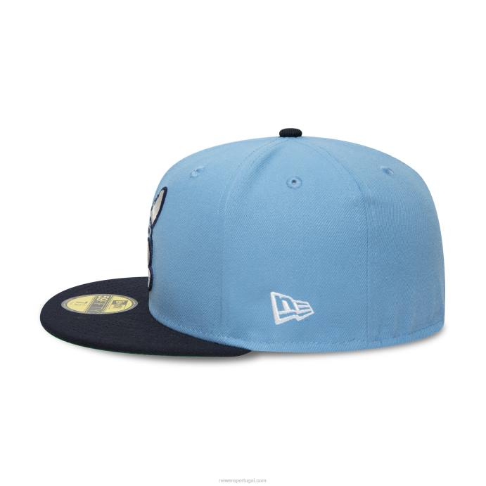 FFTN929 New Era Boné Wilmington Blue Rocks Milb Blue 59Fifty